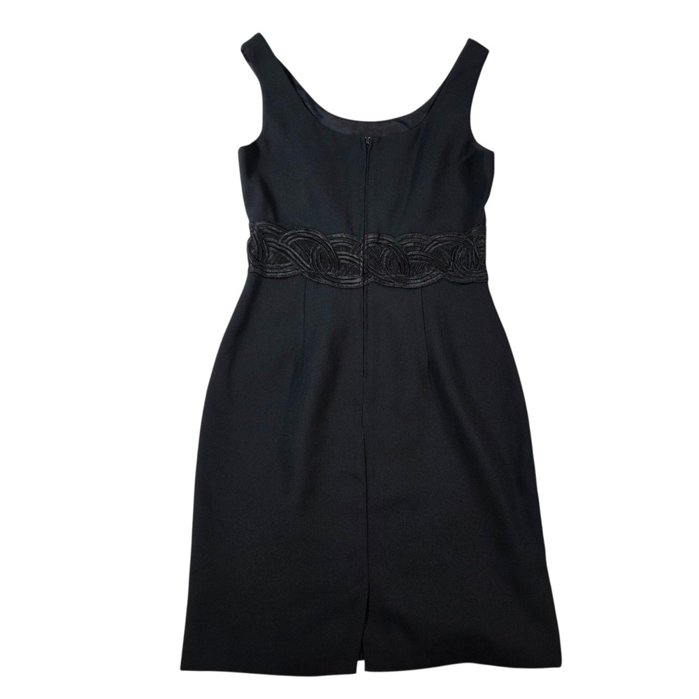 Alchemy New York Vintage Braided Soutache Trim Sheath Dress Black 6 Womens LBD